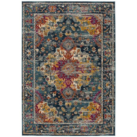 Safavieh 4 x 6 ft. Madison Traditional Style Rectangle Rug - Teal & Fuchsia MAD154L-4